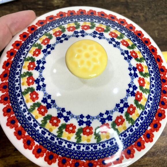 The Pioneer Woman Mini Casserole Dish with Lid 14 oz Yellow Floral Stoneware - Picture 7 of 7